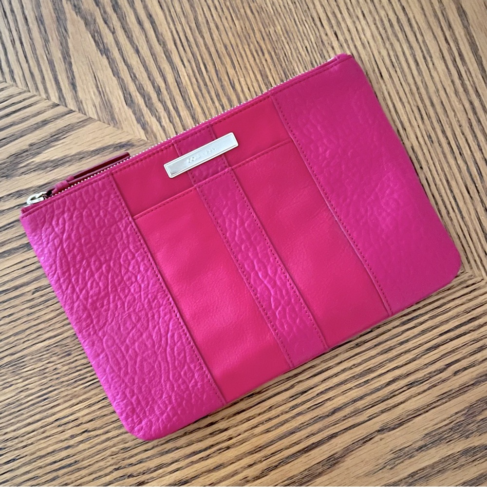 Cole Haan Leather Pouch - Hot Pink - Picture 1 of 10
